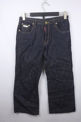 DSQUARED2 Denim Blue Wide-Leg Cropped Jeans Size 44