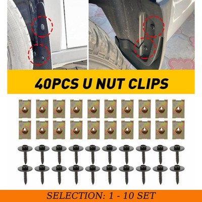 40-400 Engine Splash Shield Fender Bumper Screws Clips Rivet Fasteners Fit Chevy