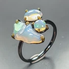 Gemstone jewelry Natural Opal Ring 925 Sterling Silver Size 7.75 /R474827