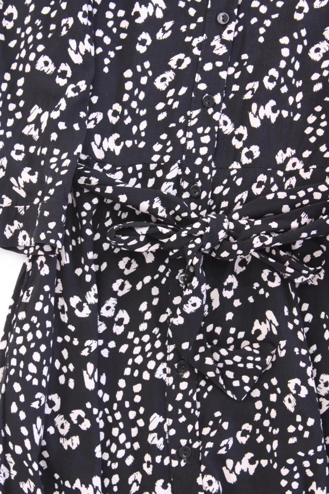 Zara Maxikleid Regular Kleid für Damen Gr. 32, XS 3/4 Ärmel schwarz aus Viskose - Bild 3 von 4