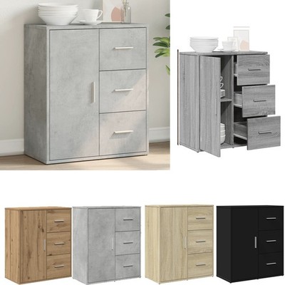 Holz Kommode mit 3 Schubladen Sideboard Schubladenschrank Kleiderschrank GU