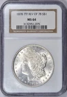1878 7TF REV 78 MORGAN SILVER DOLLAR NGC MS64 NICE COIN