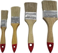 4Er Set Lackierpinsel, Flachpinsel Teilig, Malerpinsel Set Mit Holzgriff,
