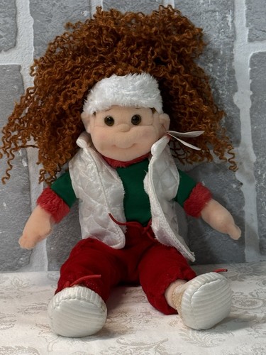 Ty 13 Inch Beanie Bopper Merry Margaret Plush Doll Coating Wearing Off Feet 