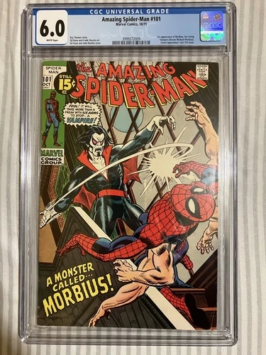 Amazing Spider-Man #101 WHITE PAGES 1st Appearance Of Morbius CGC 6.0