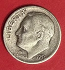 1950 S ~ Roosevelt Dime 90% SILVER 10c Coin ~ U.S. Currency ~ Circulated FINE FN
