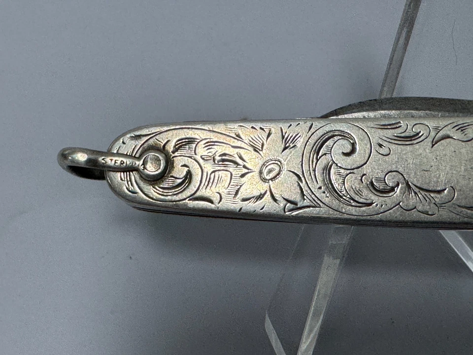 Vintage Sterling Silver Pocket Knife Multitool Solingen Germany J.A. Henckels - Image 3 of 4