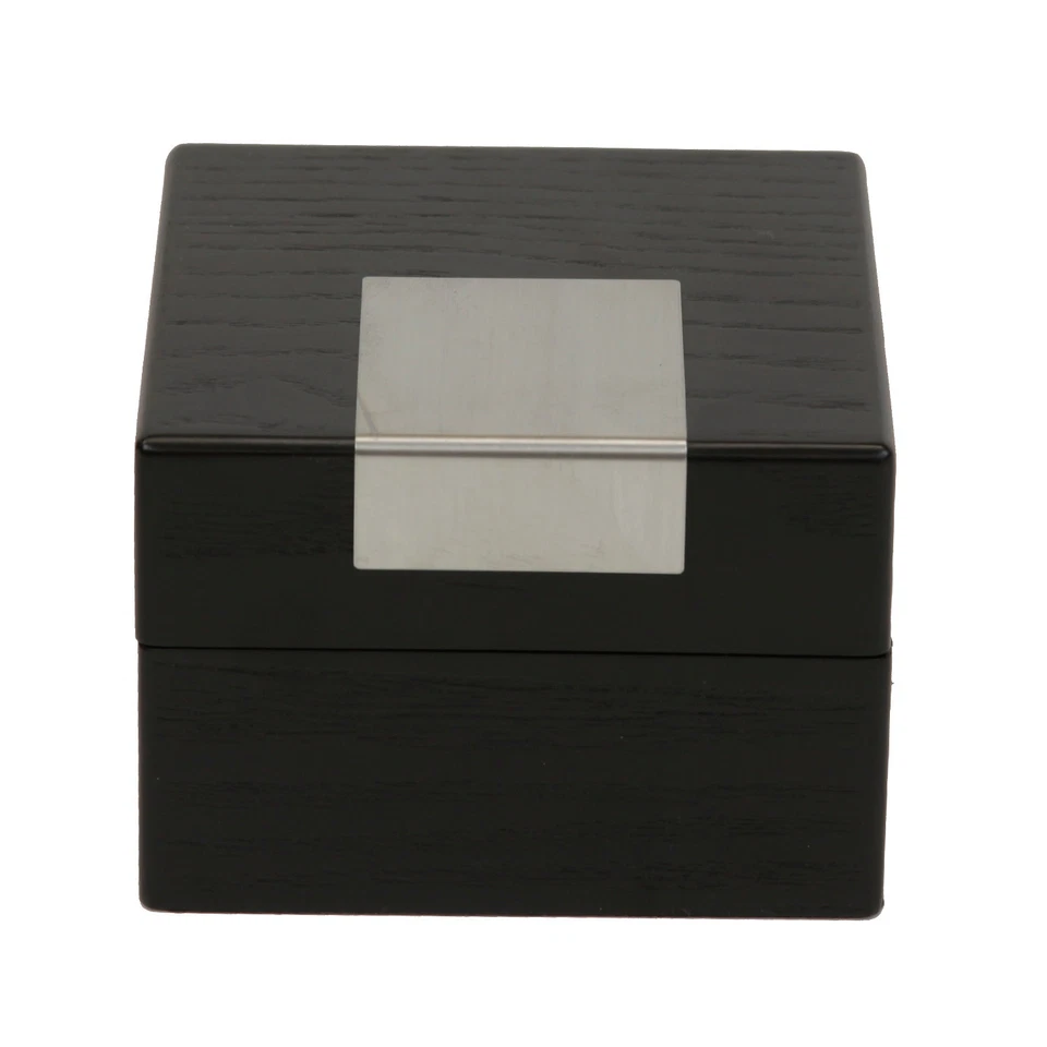 Single Watch Box 1 Extra Large Watch Black Wood Finish with Engravable plate - Image 4 of 4