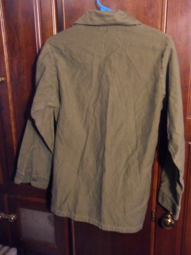 VTG 1974 ARMY Vietnam Sateen Cotton Utility Shirt LS OG 107 14.5 X 31 S - Picture 10 of 12