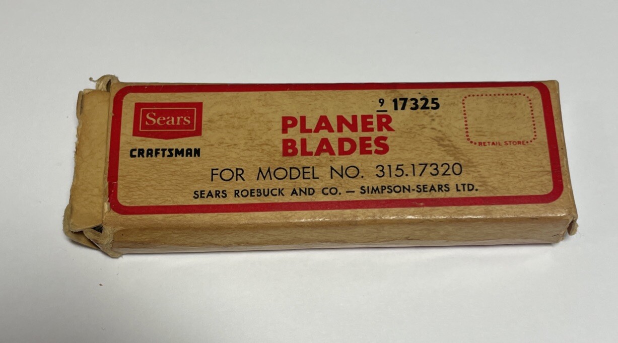 Sears Craftsman 17325 Planer Blades Knives for Model No. 315.17320 NOS Open Box