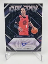 2022-23 Obsidian Galaxy Keon Johnson Auto #GI-KTB Purple Etch /75 Portland 