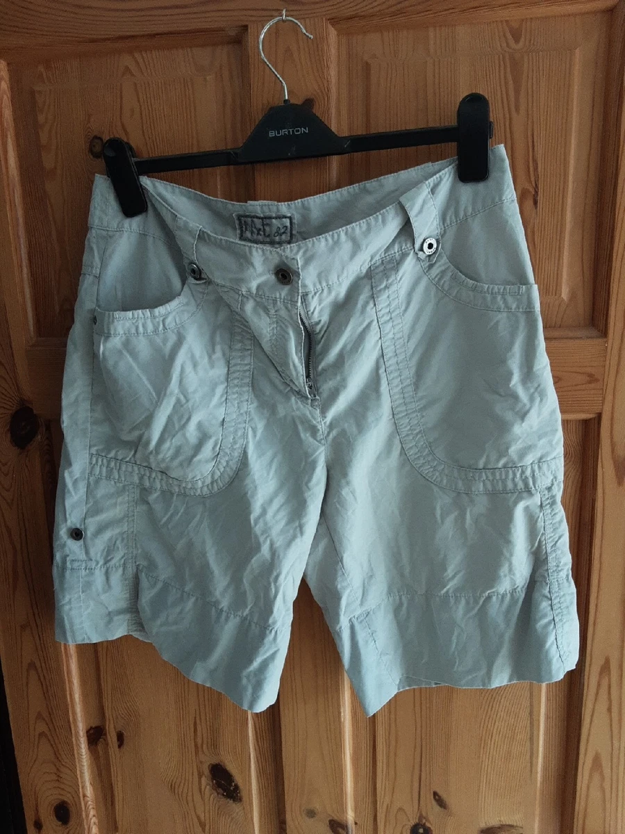 Ladies Next Cotton Mix Shorts Size 14 Mushroom Light Grey Colour