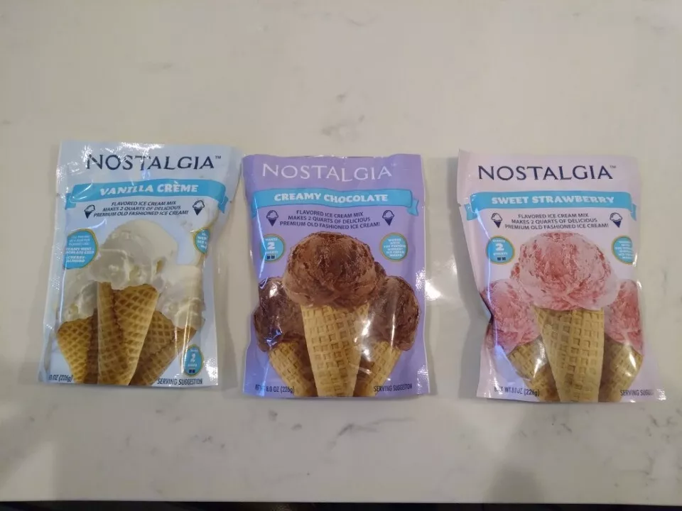 Nostalgia Premium Vanilla Crème Ice Cream Mix, 8 oz