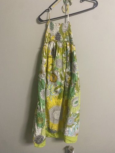 Liberty of London Target Girls Sundress Sunflowers Front Pockets Size Medium - 第 1/7 張圖片