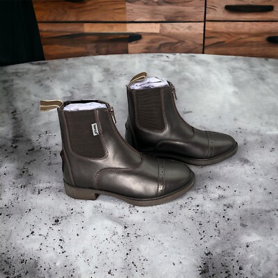 Horze Wexford Kids Sz front zip Jodhpur Boots New
