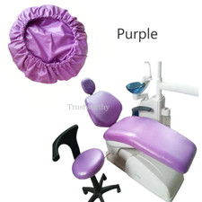 1Set Dental Unit Purple Chair Cover Sleeves Protector PU Leather