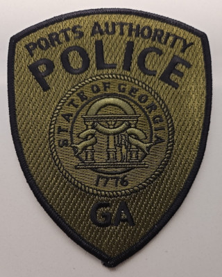GEORGIA STATE PORTS AUTHORITY POLICE subdued green POLICE PATCH | eBay