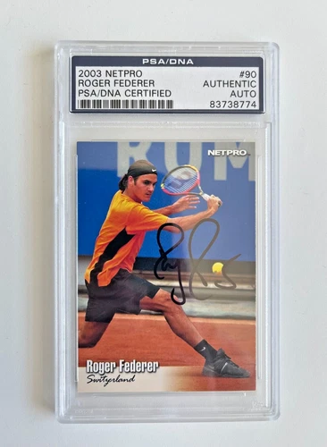 2003 NETPRO #90 ROGER FEDERER SIGNED ROOKIE PSA CERTIFIED AUTOGRAPH RC