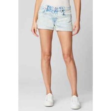 Blank NYC The Fulton Denim Roll Up Shorts Blue Light Wash Size 29