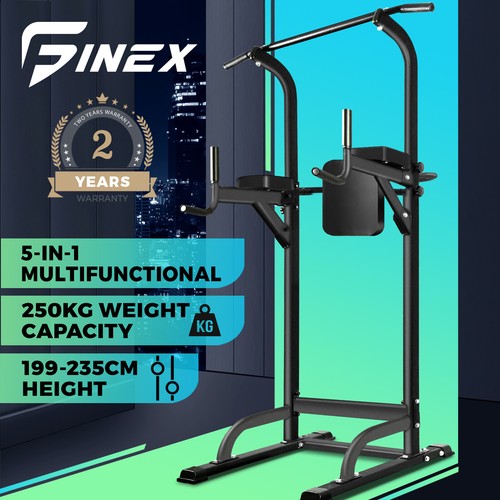 Finex Power Tower Chin Up Bar Station Weight Bench Push Pull Up Knee