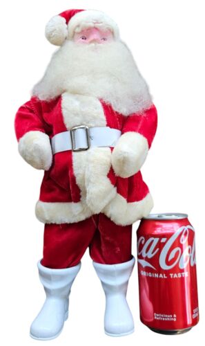 VTG Harold Gale 14.5" Santa Claus Figure Large Plush Doll Red Velvet Wired Arms - Picture 2 of 8