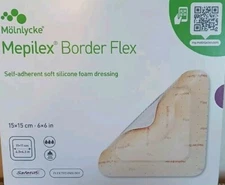💟Mepilex Border Flex 6x6 Silicone Dressing 595400💟5 Sheets NO BOX!!