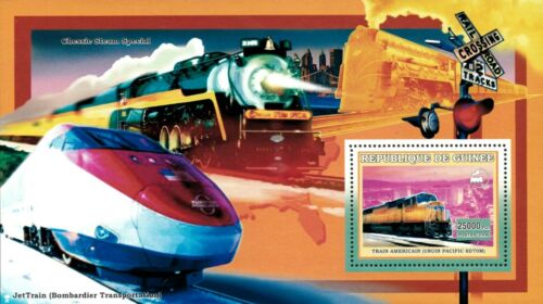 Guinea 2006 - American Trains, Locomotives, JetTrain - Souvenir Sheet - MNH - Picture 1 of 1