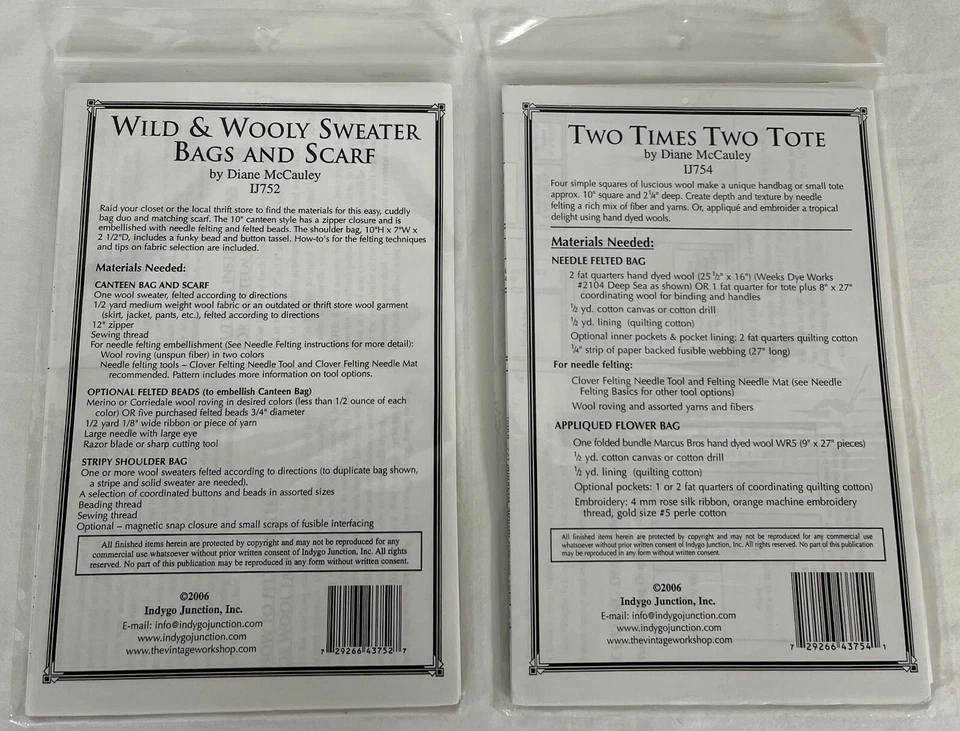 2 Indygo Junction Diane McCauley Patterns Bags, Scarf, Totes IJ754 + IJ752 UC FF - Image 2 of 4