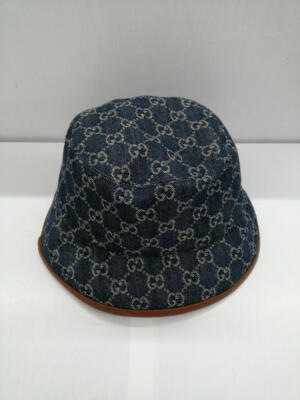GUCCI Indigo x Brown GG Pattern Denim Bucket Hat | eBay display picture 1