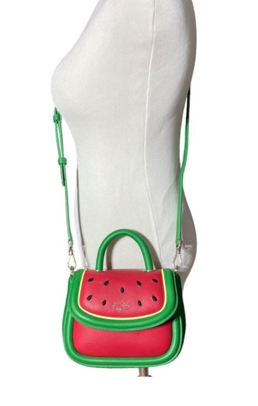 ショルダーバッグ・ポシェット Kate Spade Puffy Watermelon Mini Top Handle Crossbody KATE SPADE WATERMELON PUFFY MINI TOP HANDLE CROSSBODY
