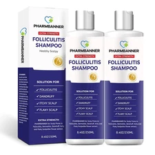 2Pcs Folliculitis, Seborrheic Dermatitis Shampoo, anti Dandruff/Antifungal Shamp
