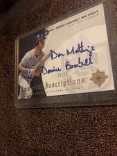 SIGNED 2005 DON MATTINGLY IMMORTAL INSCRIPTIONS DONNIE BASEBALL UPPER DECK CARD