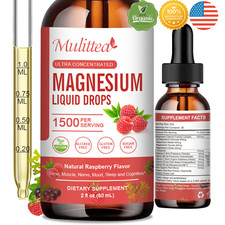 1500mg Magnesium Liquid Drops,Family-Friendly,Support Bone,Muscle,Mood Sleep