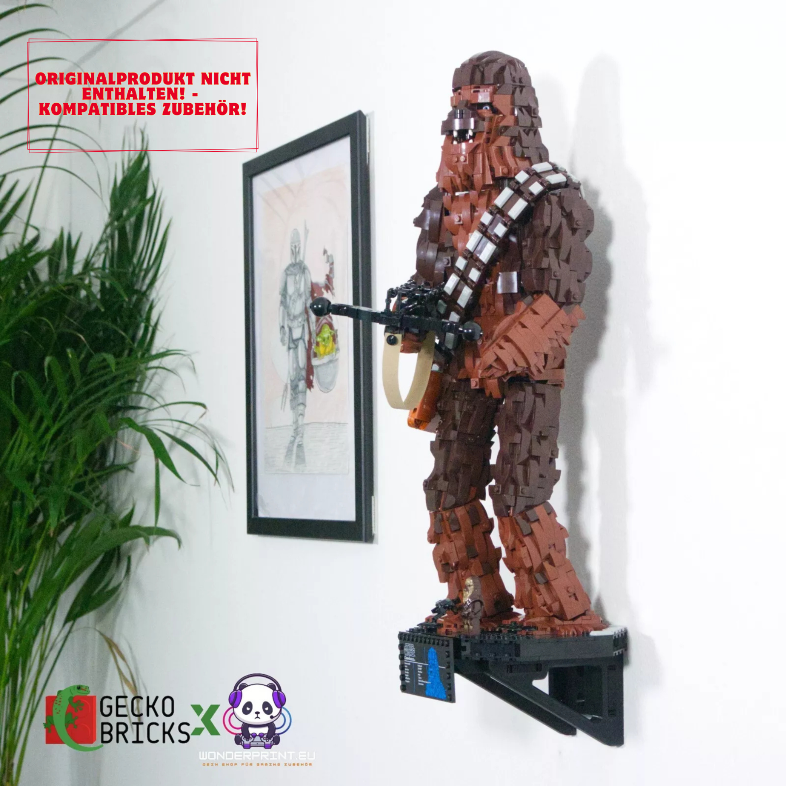 Wandhalterung Halter Display Halter passend für LEGO® Star Wars Chewbacca 75371