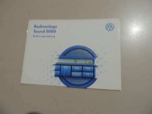 04.1996 VW Cassetten  Radio Sound 5000 Bedienungs Betriebsanleitung Bordbuch