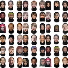 Cosplay Headwear Hiphop Fashion Balaclava 3D Printed Mask Elastic Mesh Full Face