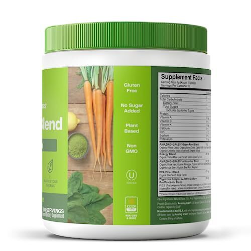 Amazing Grass Greens Blend Energy Super Greens Powder & Plant Based Caffeine 829835000425 eBay