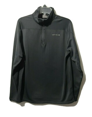 Merrell Black 1/4 Zip Fleece Jacket Sweatshirt Shoulder Pocket Men's Size M