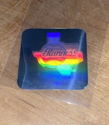 1990 Upper Deck Hologram Team Logo Sticker Mini Texas Rangers