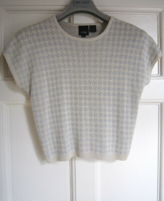 Jesire designer knit sweater top with silver lurex, cropped  UK