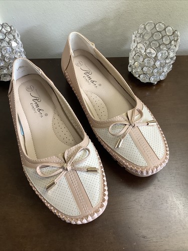 Mocasines planos sin cordones Ambu cómodos para mujer talla 6,5 Linda desnuda - Imagen 21 de 21