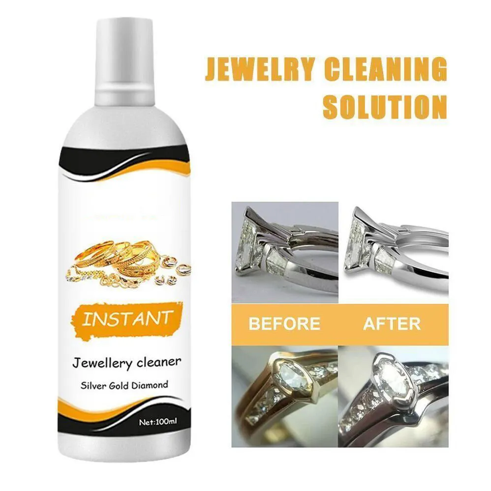 100ml Jewelry Cleaner Silver Gold Cleaning Solution Liquid Tarnish