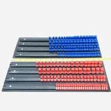160PCS SEDY SDY-97274 RED - BLUE CLIPS SOCKET TRAY HOLDER ORGANIZER ¼" ⅜" ½" 