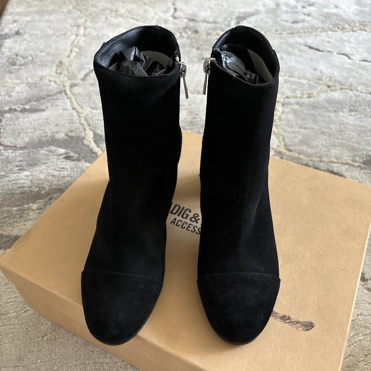 New Zadig and Voltaire Lena Suede Boots Black Size 36 NEW | eBay