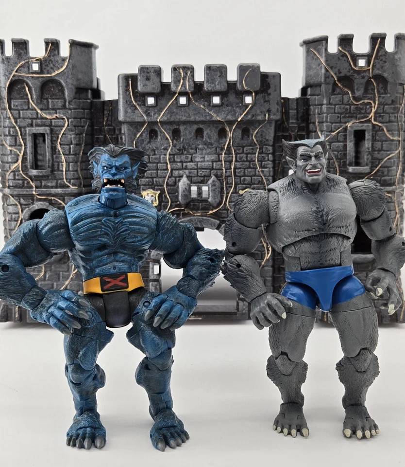 Marvel Legends X-Men Retro Blue And Gray Beast Hank McCoy 2 Pack Hasbro & ToyBiz - Imagem 3 de 4