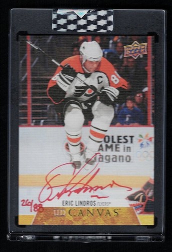 Eric Lindros #CS-EL 2020 Upper Deck Clear Cut Canvas Signatures card