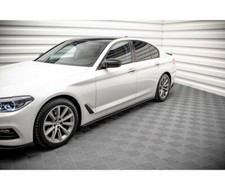 CUP Seitenschweller Ansätze SCHWARZ für 5er BMW G30 Skirts Leisten Schweller ABS