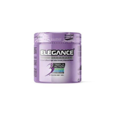 Elegance 3 Triple Action Styling Hair Gel, Purple, 500 ml