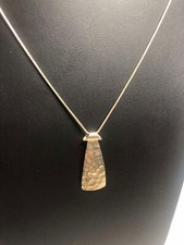 1282 SILPADA 925 Sterling Silver Vintage hammered tab Necklace snake chain N1592