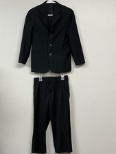 Boys 8 Black Pinstripe Suit Van Husen